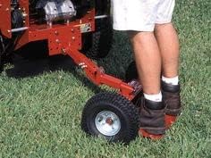 Jungle Jim's Jungle Wheels Lawn Mower Sulky for Lawn and Landscape Professionals (Red Jungle Wheels)
