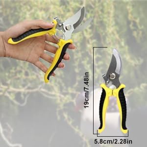 4PCS Garden Pruning Shears-7.5 Inch Stainless Steel Pruning Snips,Garden Scissors Handheld for Gardening Cutting Flower Tree Trimming Tools (4)