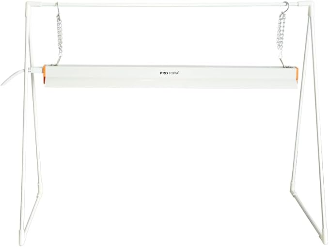 Grow Light Stand, 10W Grow Light kit for Indoor Plants, 2ft Plant Grow Rack, Full Spectrum, Enhanced red Light Good for Flowering, Height Adjustable, Iron Bracket, on and Off Switch