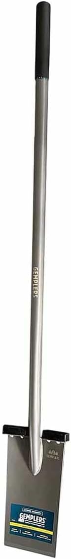 Gemplers Long Handle All-Steel Spade, Self-Sharpening Blade, Two Cushioned Footpads, 63" L