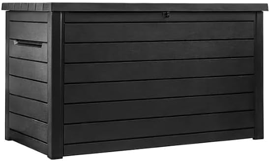 Generic 230-Gallon XXL Deck Storage Box Outdoor Patio Container (Graphite)