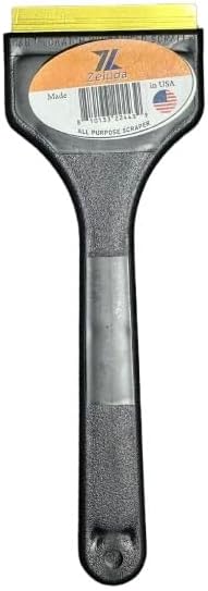 25-555-Black Brass Blade Ice Scraper – Scratch-Free, Rustproof, Heavy-Duty Ice Remover Tool, Black