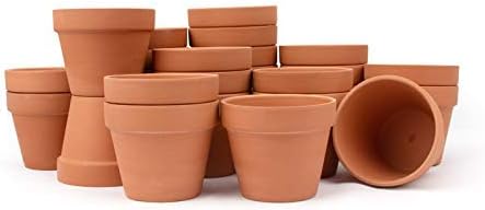 [26 Pack] 4" Planter Nursery Pots Terracotta Pot Clay Pots Clay Ceramic Pottery Cactus Flower Pots Succulent Nursery Pots Garden Terra Cotta Pots with Drainage Hole (4")