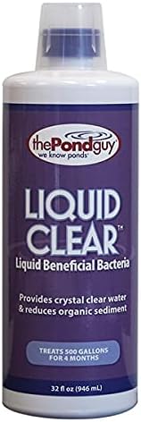 The Pond Guy LiquidClear Beneficial Bacteria Pond Cleaner for Outdoor Water Gardens & Small Ponds, Cloudy Water Reducer, Fish & Plant Safe, 32 Ounce