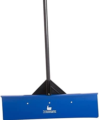 30 Inch Snow Pusher & Barn Shovel 30UPH | Heavy Duty 30”X10.5” Polypropylene Blade | Snow Removal - Driveway, Doorway, Sidewalks | Commercial & Residential - Blue