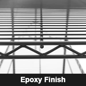 Land Guard 5 Tier Black Storage Racks and Shelving - 48" L x 20" W x 72" H Heavy Steel Material Pantry Shelves - Each Unit Loads 350 Pounds Wire Shelf, Suitable for Warehouses, Closets, Kitchens……