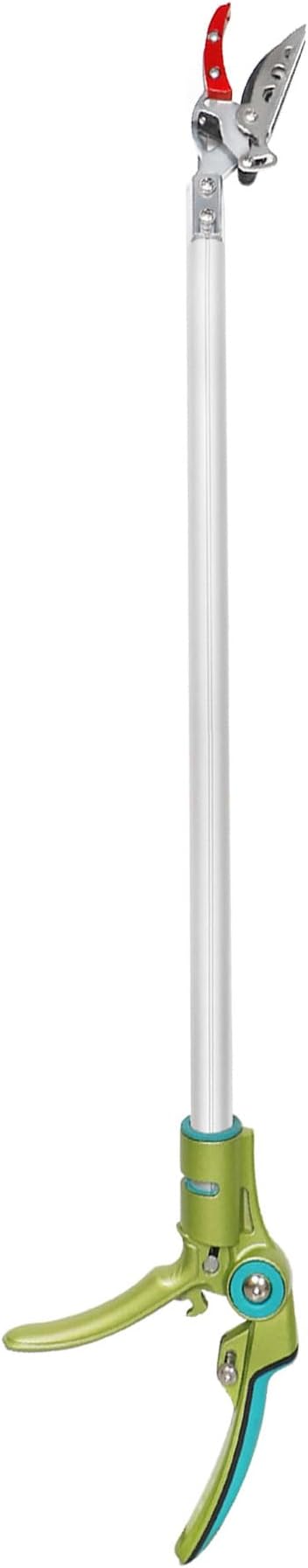 GARTOL Cut & Hold Long Reach Pole Pruner, 32 Inch Lightweight Tree Trimmer Long handle Pruner, Cuts up to 1/2 Inch, One-Hand Garden Pruning Shears for Branches Trimming, Fruit Picking
