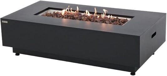 Westwood 50” Propane Fire Pit Smokeless Firepit Outdoor Gas Fire Pit for Outside Patio Firepit Table Includes Rain Cover Converter Kit Lava Rocks Lid CSA Certified