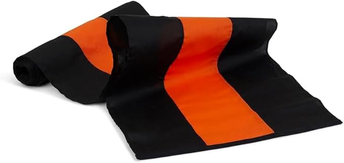 Halloween Bunting Flag- 3 Stripe Orange & Black Bunting Flags Trick or Treat Halloween Decor Outside Wall Garden Porch Indoor Home - 24" x 240"