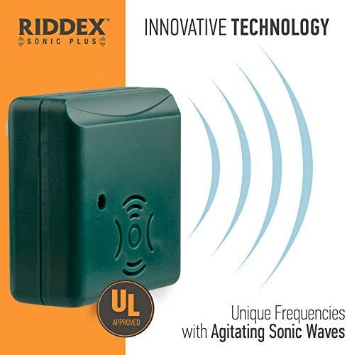 Riddex Sonic Plus Ultrasonic Pest Repeller, Plugs in with extra Outlets Indoor Use - Insect Repellent - Bug Repellents for Home Defense - Protect Against Rodents & Insects, Chemical Free(3 Pack Green)