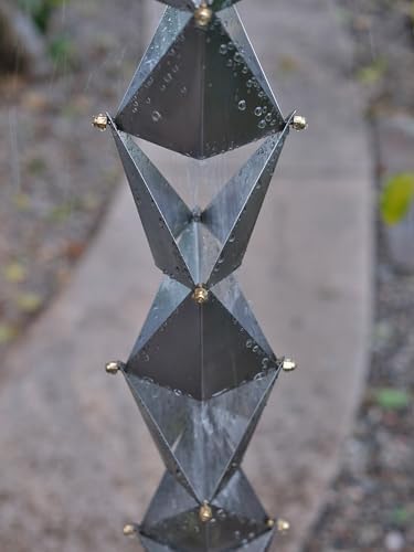 Nutshell Stores Origami Rain Chain - Stainless Steel - 9 Feet