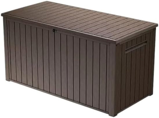 170-Gallon Outdoor Storage Deck Box, Weather-Resistant, (Brown)