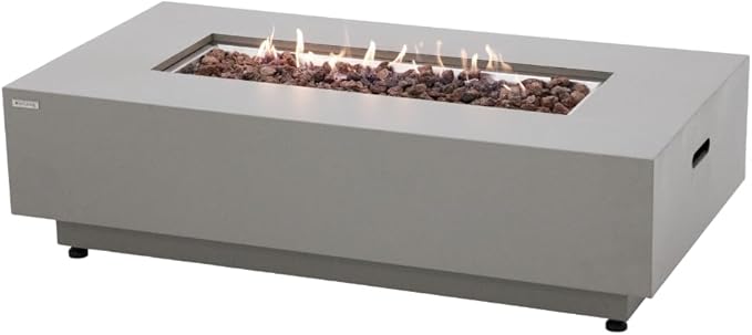 Westwood 50” Propane Fire Pit Smokeless Firepit Outdoor Gas Fire Pit for Outside Patio Firepit Table Includes Rain Cover Converter Kit Lava Rocks Lid CSA Certified