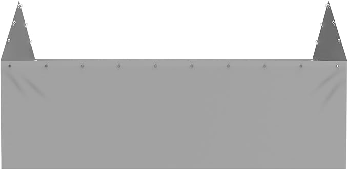 VEVOR Carport Replacement Canopy Cover Side Wall 13 x 20 ft, Garage Tent Shelter Tarp Heavy-Duty Waterproof & UV Protected, Easy Installation with Ball Bungees,Grey (Top and Frame Not Included)