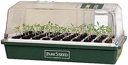 Park Seed Bio Dome Seed Starter Kit with 60 Cell Planting Block, Base Tray, Humidity Dome & 60 Bio Sponges