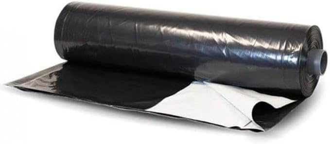 Farm Plastic Supply - Silage Tarp Black/White Plastic Sheeting - 5 Mil (50' x 10') - Heavy Duty Polyethylene Plastic Tarp for Silage Cover, Bunker Cover for Farming, Agriculture, Ground Covering