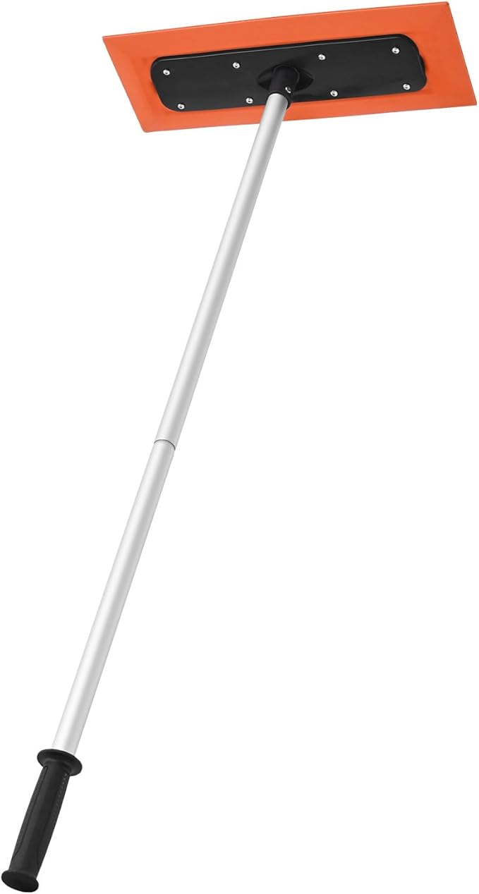 VEVOR Snow Roof Rake, 4ft Long Reach Car Roof Snow Scraper, 17.7 in Foam Blade for No Scratches, Non-Slip Handle, Lightweight Snows Removal Tool for Vehicle Garage Rooftop Leaves Debris Clearing