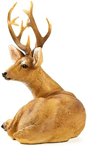 JHVYF Adorable Deer Statue Decor for Garden Yard Buck & Doe Lying Outdoor Sculptures for Home Decor 312…
