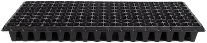 10Pcs 128 Cell Seed Starter Trays, Thick Durable Nursery 128 Cell Plug Tray Seedling Flat Plastic Shallow Tray for TD538 1020 Trays (21.26", 11.02", Deep 1.89"), GGBQ128