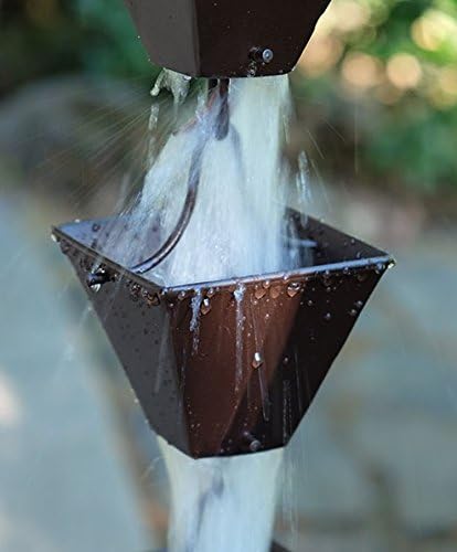 Nutshell Stores Medium Square Cups Rain Chain - Bronze - 8 Feet