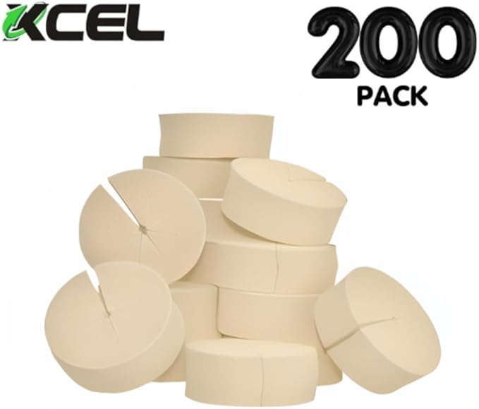 XCEL 200 Pack Cloning Collars Inserts 2" Premium Rubber Foam Cloner Plug Fits 2 inch net pots Hydroponics (200) (Cream)