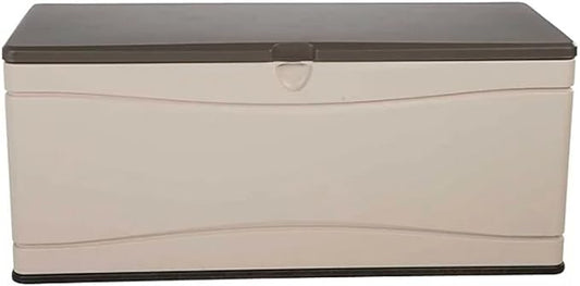 Heavy-Duty Outdoor Storage Deck Box, 130 Gallon Capacity, Weather-Resistant (Desert Sand/Brown)