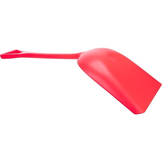 SPARTA 41077EC05 Plastic Sanitary Shovel, Food Safe Plastic Shovel For Commerical Kitchens, 14 Inches, Red, (Pack of 3)