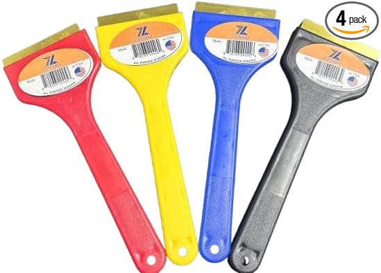 25-555-Combo Brass Blade Ice Scraper – Scratch-Free, Rustproof, Heavy-Duty Ice Remover Tool, Combo