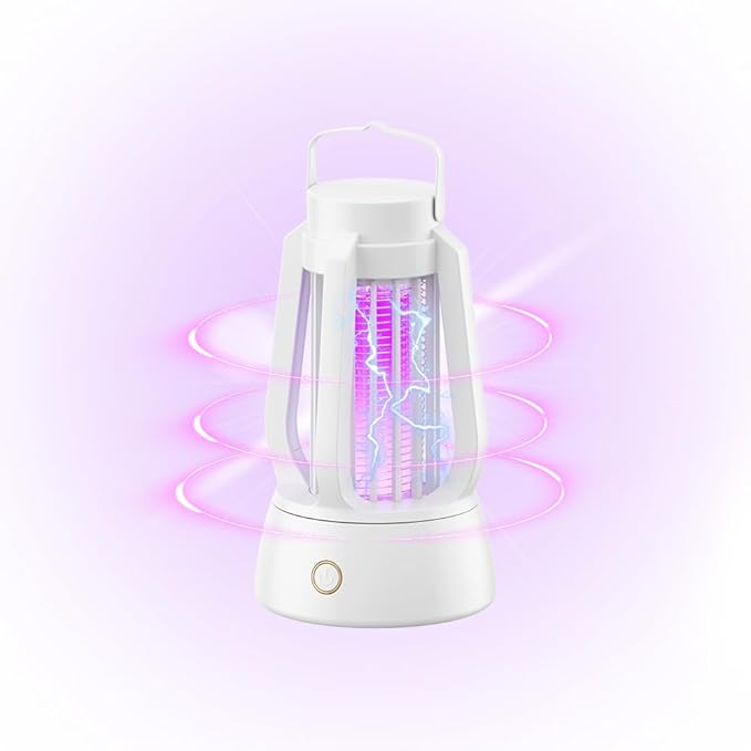 Bug Zapper Outdoor Indoor, Electric Fly Zapper with 4ft Power Cord, Three Modes Mosquito Killer，Waterproof Portable Mosquito Zapper for Home,Patio,Camping