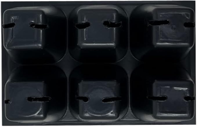 Seed Starter Trays, 144 Cells (24 Trays - 6 Cells Per Tray) + Plant Stakes
