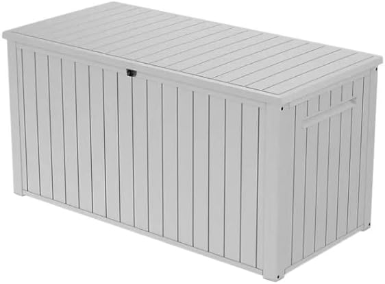 170-Gallon Outdoor Storage Deck Box, Weather-Resistant, (White)