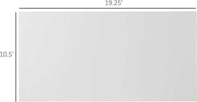 Outsunny 10' x 20' Carport Replacement Top Canopy Cover, UV Resistant and Water Resistant Car Port Portable Garage Tent Cover with Ball Bungee Cords, White, Only Cover