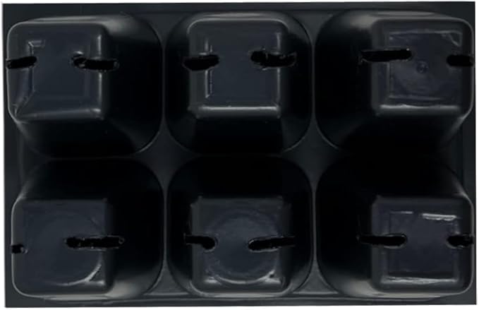 The Hydroponic City Seed Starter Trays, 216-Cell Seedling Starter Trays (36 Trays - 6 Cells Each) + Plant Stakes