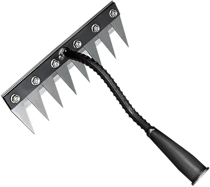 Gardenia Iron Weeding Rake, 2025 Gardenia Iron Weeding rake, Ironrake The Heavy-Duty Irons Weedings Rakes,Irons Rakes for Gardening and Weedings (5 Teeth) (8 Teeth)