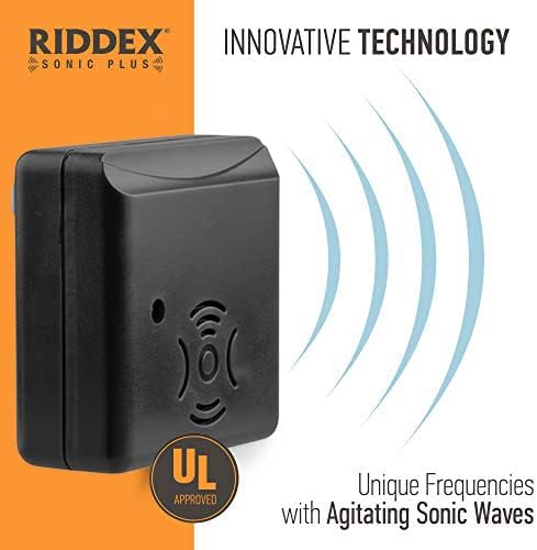Riddex Sonic Plus Ultrasonic Pest Repeller, Plugs in with extra Outlets Indoor Use - Insect Repellent - Bug Repellents for Home Defense - Protect Against Rodents & Insects, Chemical Free(3 Pack Black)