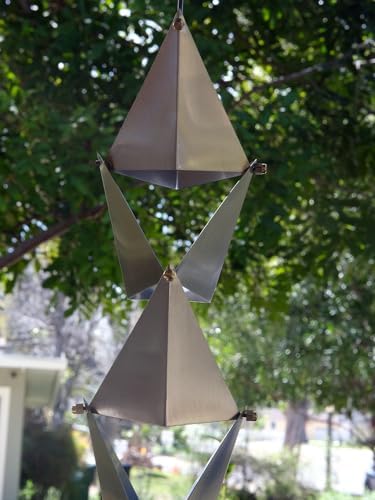 Nutshell Stores Origami Rain Chain - Stainless Steel - 9 Feet