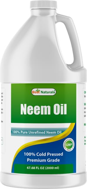 Best Naturals 100% Pure Neem Oil, 100% Cold Pressed and Unrefined - 68 OZ (2000 ML)