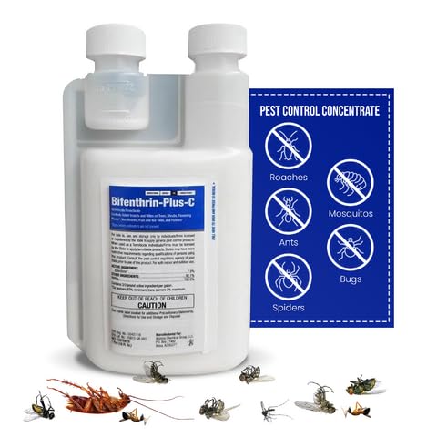 Bifenthrin Plus-C Insecticide (16 oz) - Roach Killer Indoor Infestation, Termite Treatment, Ant Control & Wasp Spray - Home Defense Pest Control, Residential, Commercial, and Industrial Use