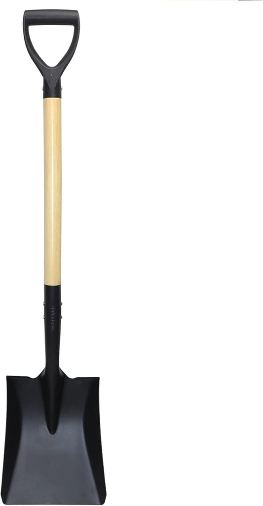 Square Shovel, Shovels for Digging with D-Handle, Overall 41-Inch Long Garden Shovel, Transfer Shovel, Snow Shovel for Car, Garden Tools