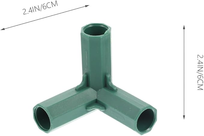 Yardwe Greenhouse Connector - 20 Pcs 16Mm Gardening Frame Joints for Plant Support Versatile 5 Types Pole Connectors for Trellis Shed and Flower Greenhouses