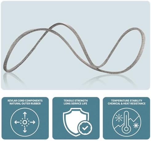 1/2 x 146'' Lawn Mower Belt M154621 Kevlar Lawn Mower Belt for John Deere X300 X304 X310 Z245 with 48 inch Mower Deck (M154621)