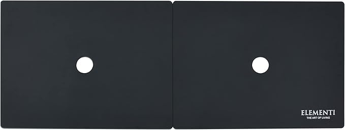 Elementi+ | Positano Gas Fire Pit Cast Concrete 60" Rectangular Fire Table, Outdoor Fire Pit Electronic Ignition | Canvas Cover, Fire Glass and Burner Lid Included | Dark Gray | Natural Gas