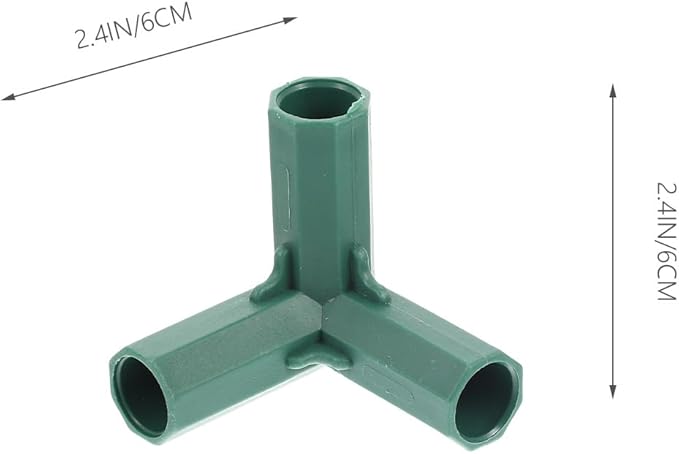 Yardwe 20Pcs Greenhouse Frame Connector, 5 Types Gardening Frame Pipe Fitting Plastic Joint Connectors for Stable Plant Support and Greenhouse Construction, 16mm
