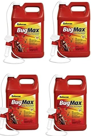 Enforcer BugMax Home Pest Control - EBM128 (Case of 4) - Kills Roaches, Ants, Fleas, Ticks, termites, Carpenter Ants, Brown Recluse Spiders, Black Widows, Carpenter Bees and Bedbugs