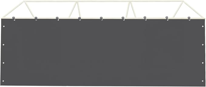 Sidewall Panel with Elastic Ball Bungees, for 10x20 FT or 12x20 FT Garage Party Tent Shelter - Gray, One Sidewall Panel Only