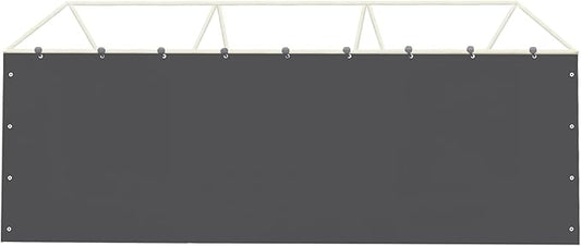 Sidewall Panel with Elastic Ball Bungees, for 10x20 FT or 12x20 FT Garage Party Tent Shelter - Gray, One Sidewall Panel Only