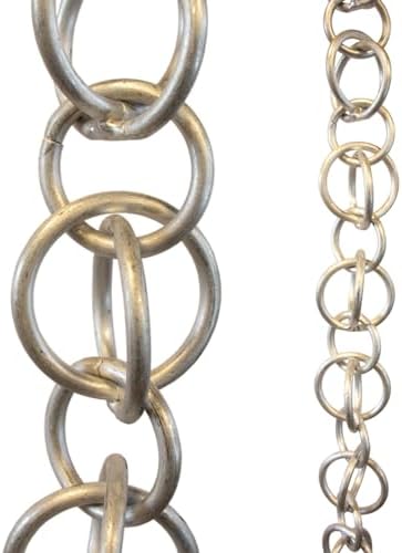 Nutshell Stores Double Loops Rain Chain - Aluminum - 10 Feet