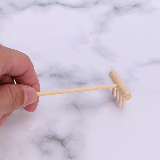DOITOOL Mini Zen Garden Tool Rake Set, 10pc Sand Rake Tool, Meditation Feng Shui Decor Accessories for DIY Home Office Tabletop Decor