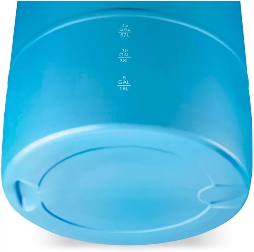 30 Gallon Blue Water Barrel | Solid Mold |2 Inch Bung Holes, Good for Long Term Drinking Water Use | BPA Free. Made in USA