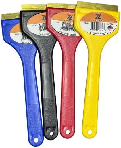 25-555-Combo Brass Blade Ice Scraper – Scratch-Free, Rustproof, Heavy-Duty Ice Remover Tool, Combo